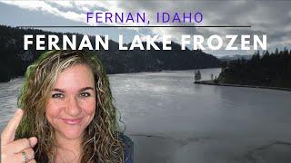 Things to do around Coeur d'Alene- Fernan Lake- Winter- Drone View