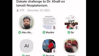 Muslim Metaphysician talks trash about Muslim Dr. Khalil Andani because Khalil is smarter!￼