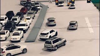 (1:64 Scale Stop Motion) Busy Intersection at Pearlington Mall | Noon weekday traffic (read desc)