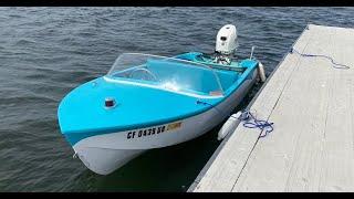 Top Speed Run on Classic Boat with New 25 HP Outboard