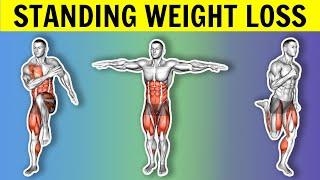 Best HIIT Standing Exercises to Lose Weight [Quick All Standing Fat Burning Cardio Workout]
