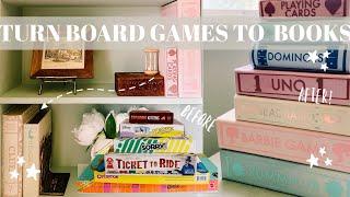 Turn Board Games to Display Books | Board Game Storage 🃏