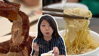 Michelin Star Roasted Goose and Wonton Noodles in Hong Kong