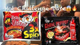 Buldak Samyang Chicken Ramen 3x Spicy and Daebak Ghost Pepper Hot Noodles Challenge Extreme Heat