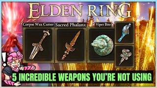 The 5 RARE Unique & POWERFUL Weapons Nobody Knows About in Elden Ring - Best Underrated Weapon!