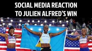 BREAKING: Watch Social Media Reaction to Julien Alfred's 100m Women's Final