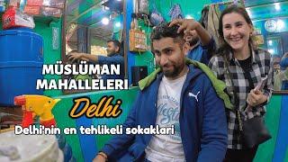 Hindistan’ın müslüman sokaklarını tüm gün gezdik🫨full day in old delhi street near Jama masjid ep-11