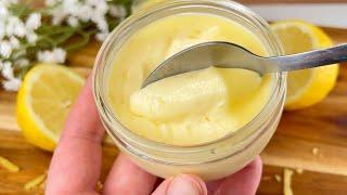 Crème citron sans oeufs, sans fécule, ni farine ! 3 ingrédients : Incroyable ! Lemon Posset 