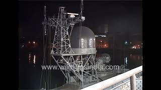 Navy Cruiser and Ships at night: INS Vikrant film 1971 Location