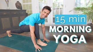 15 Minute Morning Yoga Flow - Stretch, Strengthen & Smile | David O Yoga