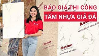 Báo giá thi công tấm nhựa giả đá mới nhất 2023