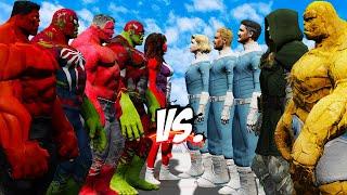 FANTASTIC FOUR VS TEAM RED HULK - EPIC SUPERHEROES WAR