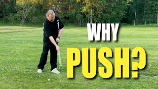 Why push forward and not pull forward?    Understand the effortless golf swing...