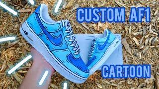 Custom Cartoon Shoes GIVEAWAY (Full Air Force 1 Tutorial)