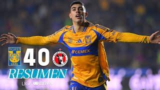 TIGRES 4-0 TIJUANA J4 | Poderosa goleada en 'El Volcán' | Clausura 2025