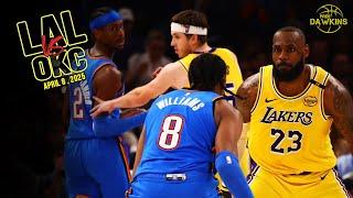 Los Angeles Lakers vs OKC Thunder Full Game Highlights | April 8, 2025 | FreeDawkins