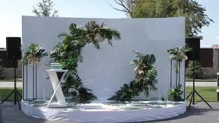 Tropical Wedding Arch Stock Video