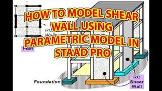 HOW TO MODEL SHEARWALL USING PARAMETRIC MODELS IN STAAD PRO SO IT CAN BE READ BY RCDC...