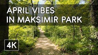 Walking Tour: Maksimir Park in April - Zagreb, Croatia -  4K UHD Virtual Travel