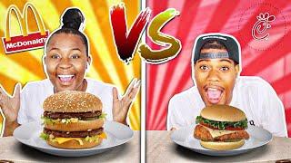 CHICKFILA VS MCDONALDS FOOD CHALLENGE | BOYFRIEND VS GIRLFRIEND