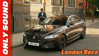 NEW JAGUAR XF 2022 VS PARKOUR LONDON RACE - MITCH EVANS FOR 007 NO TIME TO DIE