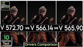 Nvidia Drivers (V 572.70 vs V 566.14 vs V 565.90) - Test In 10 Games - ft.RTX 2060