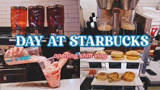 come work with us at starbucks! starbucks vlog (opening cafe vlog) / day as a starbucks barista