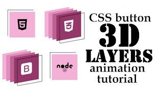 CSS 3D Button Animation Tutorial - Layered Effect With CSS3 Transforms