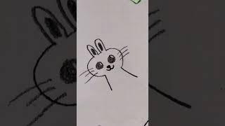 cute bunny  #shorts #drawbunny #satisfyingidea #drawingideas