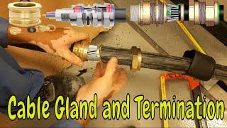 Cable Gland and Termination | Electric Cable Glanding and Fixing at Board | Cable Gland Installation
