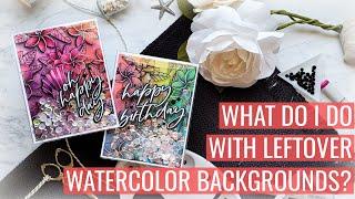 What to do with Leftover Watercolor Backgrounds