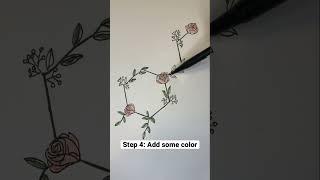 How to Draw Dopamine Molecule Art Easy Tutorial #easyart #easydrawing #floralart #bulletjournal