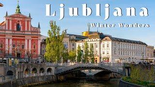 Ljubljana, Slovenia 4K HDR Walk  | Christmas Market | Azure Ambience