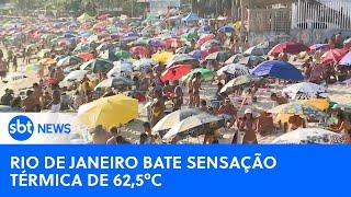 Rio de Janeiro bate recorde de sensação térmica atingindo 62,3°C  | #SBTNewsnaTV (18/03/24)