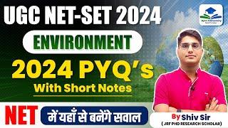 PYQs 2024 with Short Notes | Environment | Paper -1 | NET-JRF | Apni University | By Shiv Sir