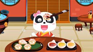 Little Panda's Street Food - Enjoy Asian Dishes And How To Prepare Them - Babybus Game Video