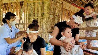 Single mom - Ly Yen Ca was helped by a nurse and continued to live for her two children.