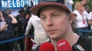 Australian GP ORF - Kimi after race