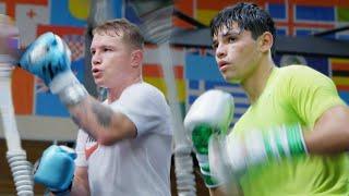 Training Camp Day 1: Sparring at Canelo Álvarez's Gym | Ryan Garcia Vlogs