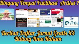 DAFTAR JURNAL NASIONAL SINTA 3 GRATIS | BIDANG ILMU HUKUM