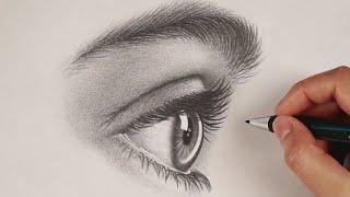 How to Draw an Eye from the Side | #StayHome and Draw #WithMe