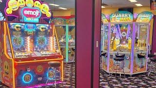 Jackpot Mike is live at the arcade! Claw machines, coin pushers!