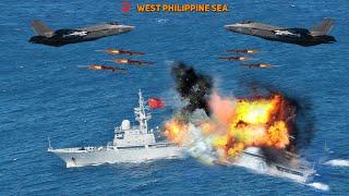 China Shock!(July 5, 2024) US Sent 4 F-35 Fighter jet to Help Philippines in the West Philippine Sea