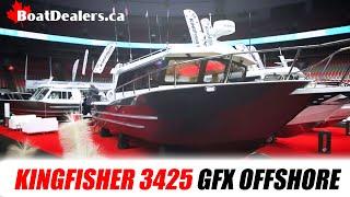 Kingfisher 3425 GFX Offshore #flagship #fishingboat #walkaround