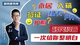 移民第一步，这些常识你必须知道——签证、永居、绿卡、PR、护照、入籍 #移民 #入籍 #PR #护照 #移民政策 #移民知识 #移民常识