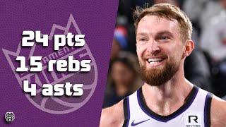 Domantas Sabonis 24 pts 15 rebs 4 asts vs Clippers 24/25 season