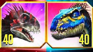 MAX SCORPIOS REX VS INDORAPTOR GEN 2  Jurassic World: The Game - (New Dinosaur-Hybrid Battles)