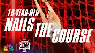 LEAK: Teen Phenomenon Gets Dazzling Stage 1 Buzzer | American Ninja Warrior Women's Championship