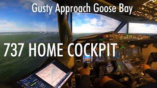 Gusty approach Goose Bay | Home Cockpit | MSFS 2020 | Boeing 737 | 4K