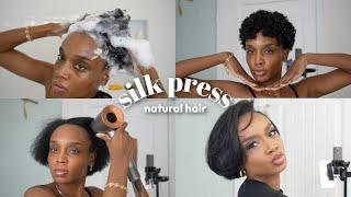 HOW TO SILK PRESS NATURAL HAIR AT HOME